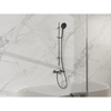 FugaFlow Eccelente Sobrado Badkamer badkraan met glijstangset met ronde handdouche gladde doucheslang gunmetal SW1123984