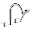 Hansgrohe Vernis Shape afdekset badkraan 211mm 4-gats chroom SW651553