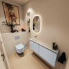 MONDIAZ TURE-DLUX 120cm toiletmeubel Clay. EDEN wastafel Ostra positie links. Zonder kraangat. SW1104821