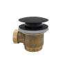 Wiesbaden Caral clickwaste afvoerplug vrijstaand bad 1 1/2" mat zwart SW523778