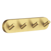 Smedbo Home Handdoekhaak - 18x4cm - 4 haken - geborsteld messing SW848893