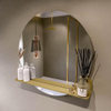 Mondiaz SPOT Badkamerspiegel - rond 80cm - spiegelplanchet - kleur Oro SW1235574