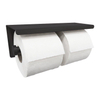 Wiesbaden Brush dubbele toiletrolhouder mat zwart SW373422