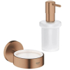 GROHE Essentials Zeepdispencer - 160ml - met houder - wandmontage - brushed warm sunset SW788020