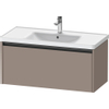 Duravit Ketho 2 wastafelonderbouwkast met 1 lade 98.4x45.5x44cm met greep antraciet basalt mat SW772267