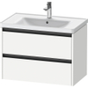 Duravit Ketho 2 wastafelonderbouwkast met 2 laden 78.4x45.5x54.9cm met grepen antraciet wit mat SW772908