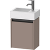 Duravit Ketho 2 wastafelonderbouwkast met 1 deur 36.4x23.8x44cm links, met greep antraciet basalt mat SW772687