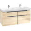 Villeroy & boch Subway 2.0 wastafelonderkast 128.7x59x44.9cm greep chroomkleurig glanzend Elm impresso SW118763