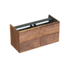 Forzalaqua Reno 2.0 wastafelonderkast 120x51x60cm met 4 softclose greeploze lades Massief Eiken Pure Walnut SW492376