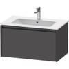 Duravit Ketho 2 wastafelonderbouwkast met 1 lade 81x48x44cm met greep antraciet grafiet mat SW772986