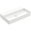 Villeroy & Boch Memento 2.0 wastafel onderzijde geslepen 80x47cm zonder overloop zonder kraangat ceramic+ wit SW336027