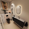 MONDIAZ TURE-DLUX 120cm toiletmeubel Urban. EDEN wastafel Glace positie midden. Met 1 kraangat. SW1103142