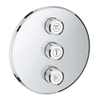 Grohe SmartControl Douchekraan inbouw - 3 knoppen - geschikt voor 3 functies - rond - chroom SW104920