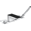 Hansgrohe AXOR MyEdition afbouwdeel 4-gats badrandkraan m. rechte greep met uitloop m. zwart glas voorsprong 15cm chroom SW241686