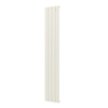 Plieger Cavallino Retto designradiator verticaal enkel middenaansluiting 1800x298mm 614W wit structuur 7252959