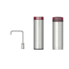 Quooker Nordic Square kokendwaterkraan - draaibare uitloop - PRO3 incl. Cube reservoir - Warm / kokend / bruisend / gefilterd water - RVS SW299713