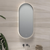 HR Badmeubelen Oval 2.0 - frame gun metal 40x90cm - dimbaar LED - verwarming SW1171075
