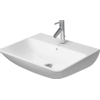 Duravit Me by starck wastafel 60x46 cm. 1x kraangat met overloop wit 0293424
