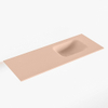 Mondiaz LEX Fontein - 80x30x0.9cm - wasbak Rechts - zonder kraangaten - voor toiletmeubel - Solid surface - Rosee SW1025985