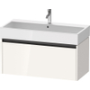 Duravit Ketho 2 wastafelonderbouwkast met 1 lade 98.4x46x44cm met greep antraciet hoogglans wit SW772321