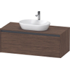 Duravit Ketho 2 wastafelonderbouwkast incl. consoleplaat met 1 lade 120x55x45.9cm met handgreep antraciet donker noten mat SW772271