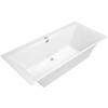 Villeroy en Boch Squaro Edge 12 bad quaryl rechthoekig 190x90x45cm incl. poten en afvoer /overloopcombinatie wit 0942248