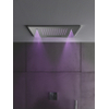 Hotbath Mate inbouwhoofddouche vierkant 50x50cm met cascade en spray inclusief LED verlichting chroom SW22819