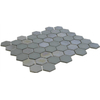 The Mosaic Factory Valencia mozaïektegel - 27.6x32.9cm - wandtegel - Zeshoek/Hexagon - Gerecycled glas Khaki mat/glans SW374591