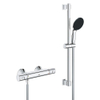GROHE Precision Start Doucheset - thermostatische douchekraan - met glijstangset - 60cm - ronde handdouche - 1 straalsoort - gladde doucheslang - chroom SW1028143