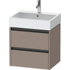 Duravit Ketho 2 wastafelonderbouwkast - 2 laden - 58.4x46x54.9cm - grepen antraciet - basalt mat SW772709