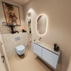 MONDIAZ TURE-DLUX 100cm toiletmeubel Clay. EDEN wastafel Ostra positie links. Zonder kraangat. SW1104767