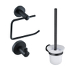 Fortifura Calvi Toiletset 3-delig mat zwart SW809432
