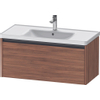Duravit Ketho 2 wastafelonderbouwkast met 1 lade 98.4x45.5x44cm met greep antraciet noten mat SW773125