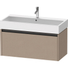 Duravit Ketho 2 wastafelonderbouwkast met 1 lade 98.4x46x44cm met greep antraciet Linnen mat SW773082