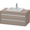 Duravit Ketho Wastafelonderkast 100x55.1x49.6cm Standaard greep met softclose spaanplaat Basalt Mat 0300724