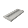 Thebalux Type Glacier wastafel 100x46x8cm 0 kraangaten 1 wasbak Rechthoek solid surface grijs mat SW717294