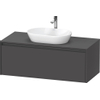 Duravit Ketho 2 wastafelonderbouwkast incl. consoleplaat met 1 lade 120x55x45.9cm met handgreep antraciet grafiet mat SW773114