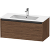 Duravit Ketho 2 wastafelonderbouwkast met 1 lade 101x48x44cm met greep antraciet donker noten mat SW771838