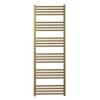 Crosswater MPRO handdoekradiator - 138x48cm - 568 watt - geborsteld messing (goud) SW487365