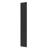 Plieger Cavallino Retto designradiator verticaal dubbel middenaansluiting 2000x298mm 905W zwart grafiet (black graphite) 7255353