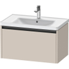 Duravit Ketho 2 wastafelonderbouwkast met 1 lade 78.4x45.5x44cm met greep antraciet taupe mat SW772815