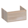 BRAUER Hope wastafelonderkast - 59x30x45.5cm - 1 softclose lade greeploos - 1 sifon uitsparing - massief eiken - lamellen eiken wit SW445107