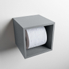 Mondiaz EASY Toiletrolhouder - CUBE 168 - 16x16x16cm - solid surface - Plata SW1026190