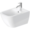 Duravit HappyD 2 wandbidet 35.5x54cm met overloop met kraangat wit SW54337