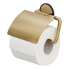 Tiger Tune Toiletrolhouder met klep Messing geborsteld / Zwart 15x12.3x3.3cm SW296103