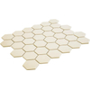 The Mosaic Factory London mozaïektegel - 28.2x32.1cm - wand en vloertegel - Zeshoek/Hexagon - Porselein White Mat SW242523