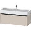 Duravit Ketho 2 wastafelonderbouwkast met 1 lade voor enkele wastafel 118.4x46x44cm met greep antraciet taupe mat SW772812