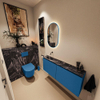 MONDIAZ TURE-DLUX 120cm toiletmeubel Jeans. EDEN wastafel Lava positie links. Zonder kraangat. SW1103905