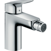 Hansgrohe Logis 1 gats bidetkraan 100 met waste chroom 0605658