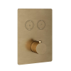 Hotbath Cobber afbouwdeel inbouwthermostaat met 2 pushbuttons geborsteld messing (goud) SW229975